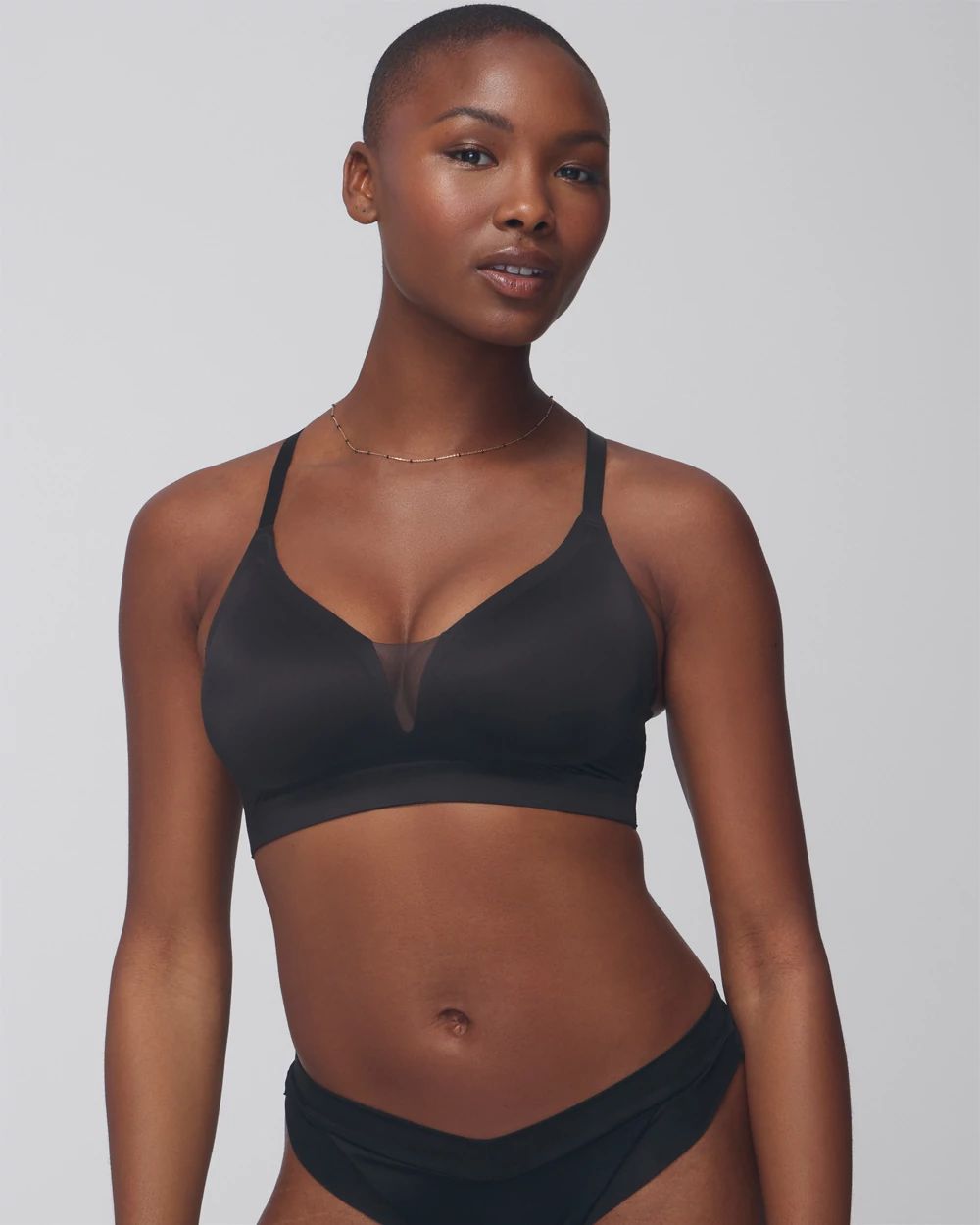 スーツ   SS25 LIFT BRALETTE LOGO (000QF7900E SQL) Convertible Bralette with Mesh Trim | Soma